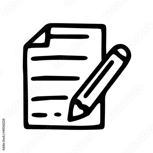 edit document line vector doodle simple icon