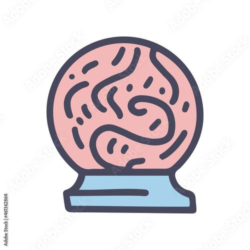 magic ball color vector doodle simple icon