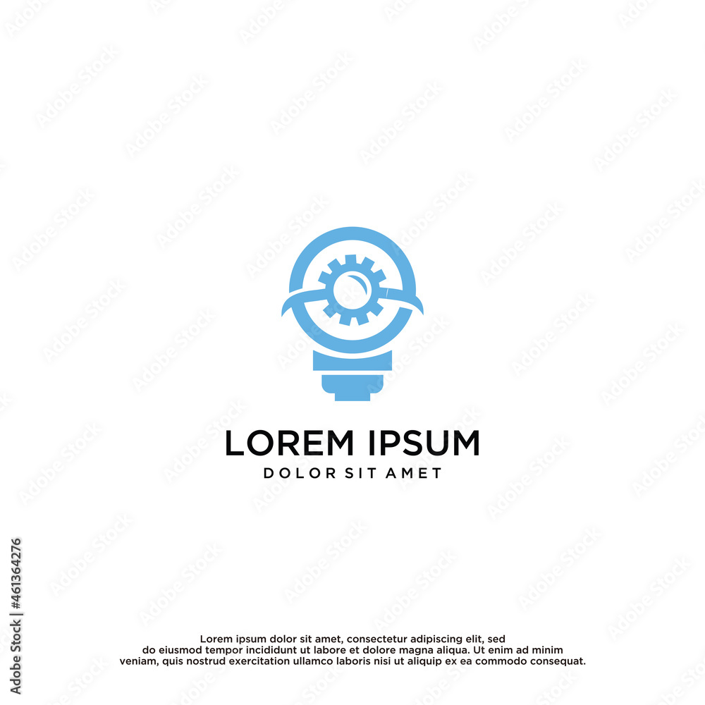 Obraz premium Gear lamp logo design template