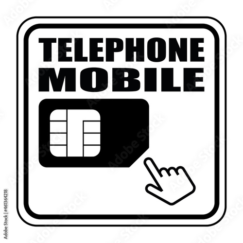 Logo téléphone mobile.