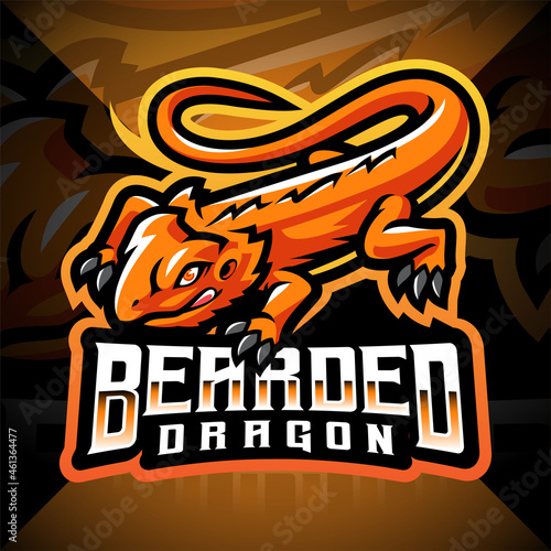 Bearded dragon esport mascot logo