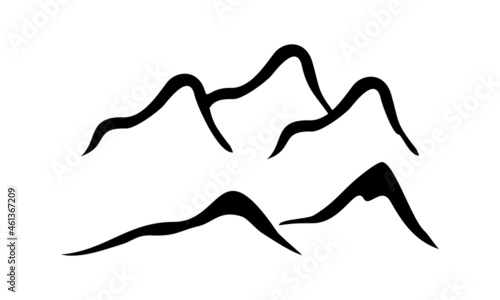 vector rock cliff mountain logo