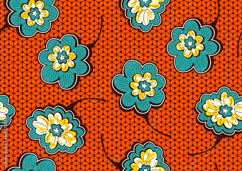 flower african seamless pattern, picture art and abstract background.