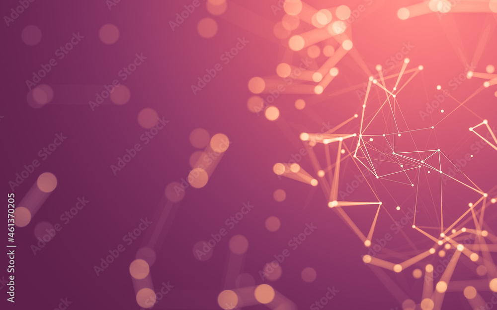 Abstract background. Molecules technology with polygonal shapes, connecting dots and lines. Connection structure. Big data visualization. Abstract background. Molecules technology with polygonal shapes, connecting dots and lines. Connection structure. Big data visualization.