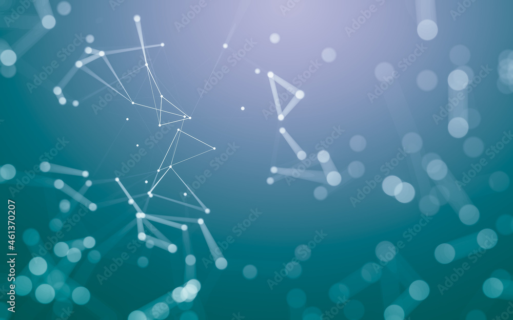 Abstract background. Molecules technology with polygonal shapes, connecting dots and lines. Connection structure. Big data visualization. Abstract background. Molecules technology with polygonal shapes, connecting dots and lines. Connection structure. Big data visualization.