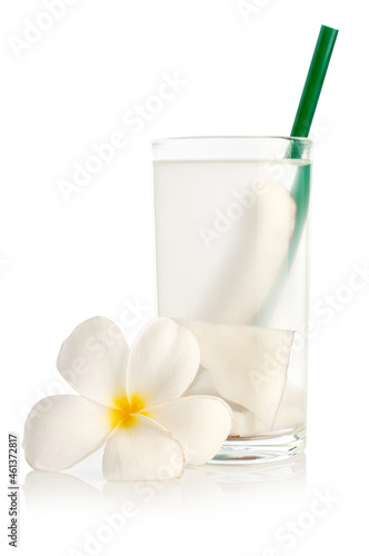 Coconut water in glass 