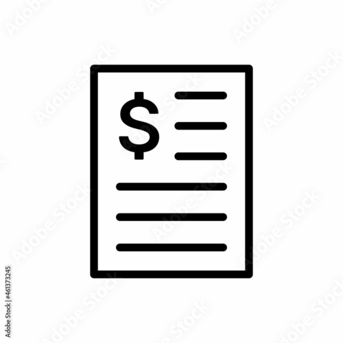 financial billing statement or expense invoice report flat icon vector illustration © Hamz2001