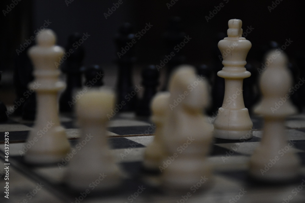 chess pieces on the board chess pieces on the board