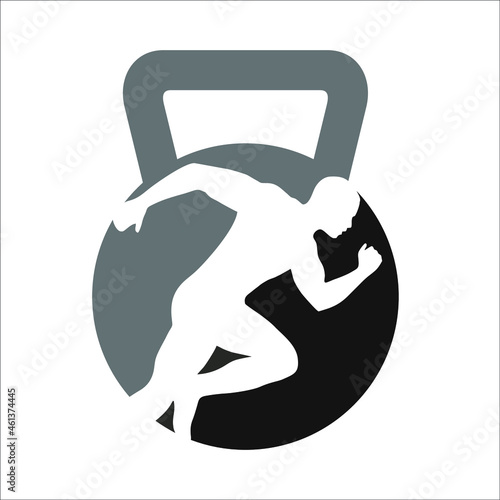 running people in kettle bell