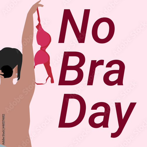 Illustration vector no bra day
