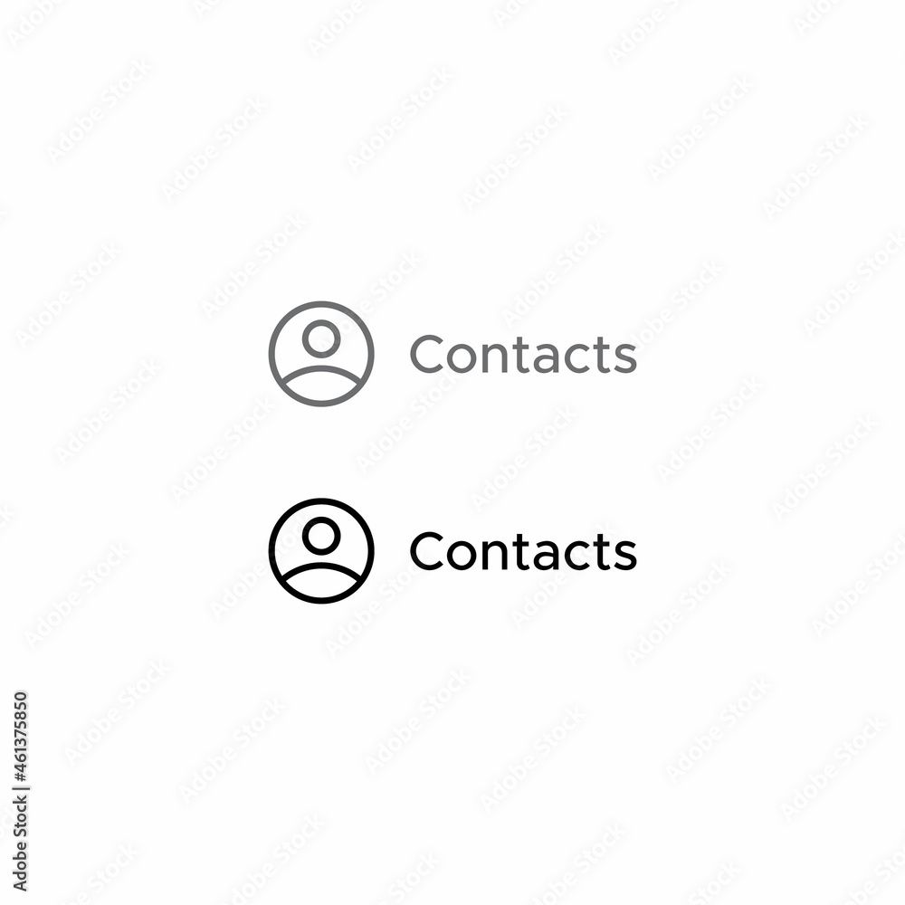 Contact Icon Vector. Contacts Symbol Images Contact Icon Vector. Contacts Symbol Images