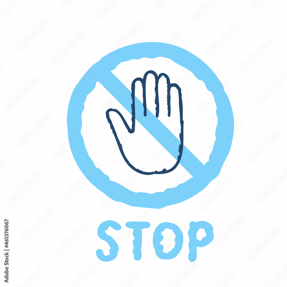 Fototapeta premium STOPマーク アイコン