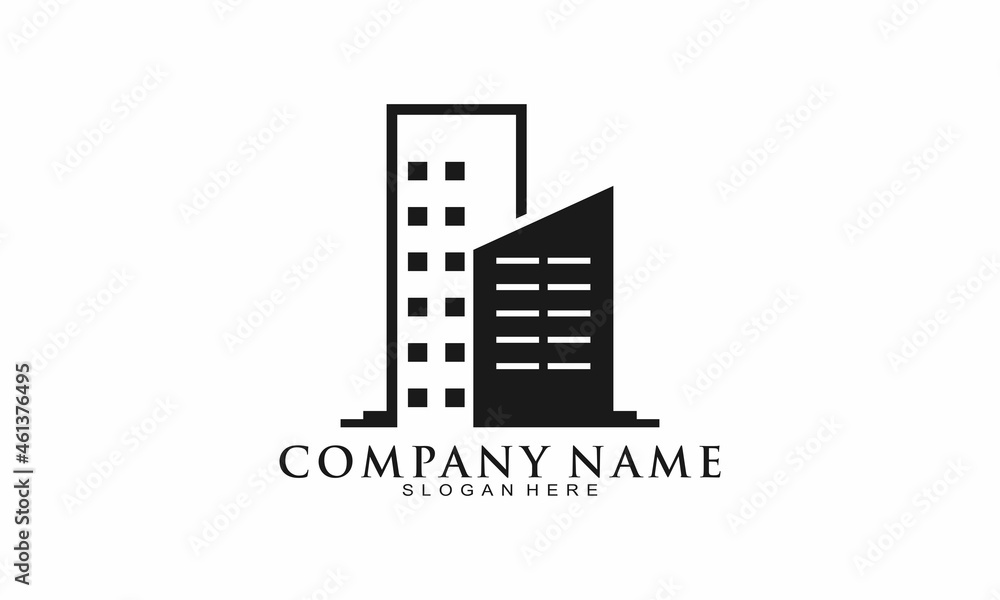 Company building vector logo