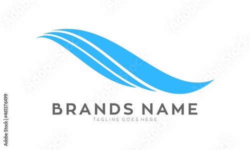 Elegant wave illustration vector logo