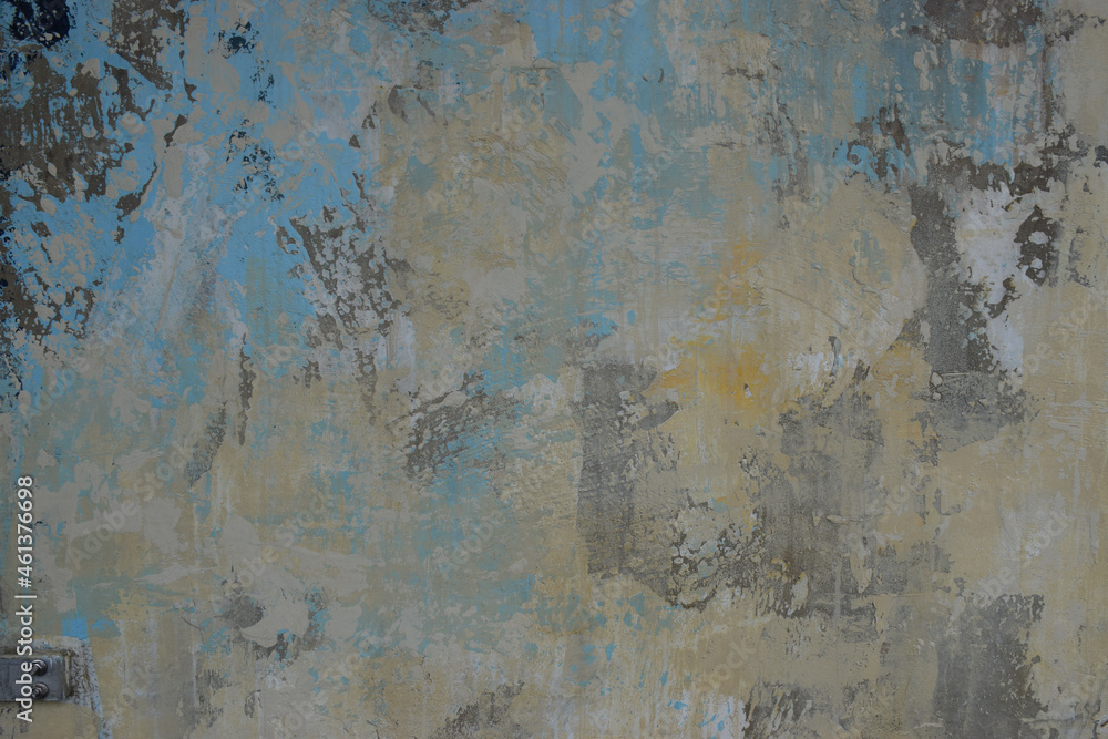 Rustic urban concrete wall with decayed grunge paint effect