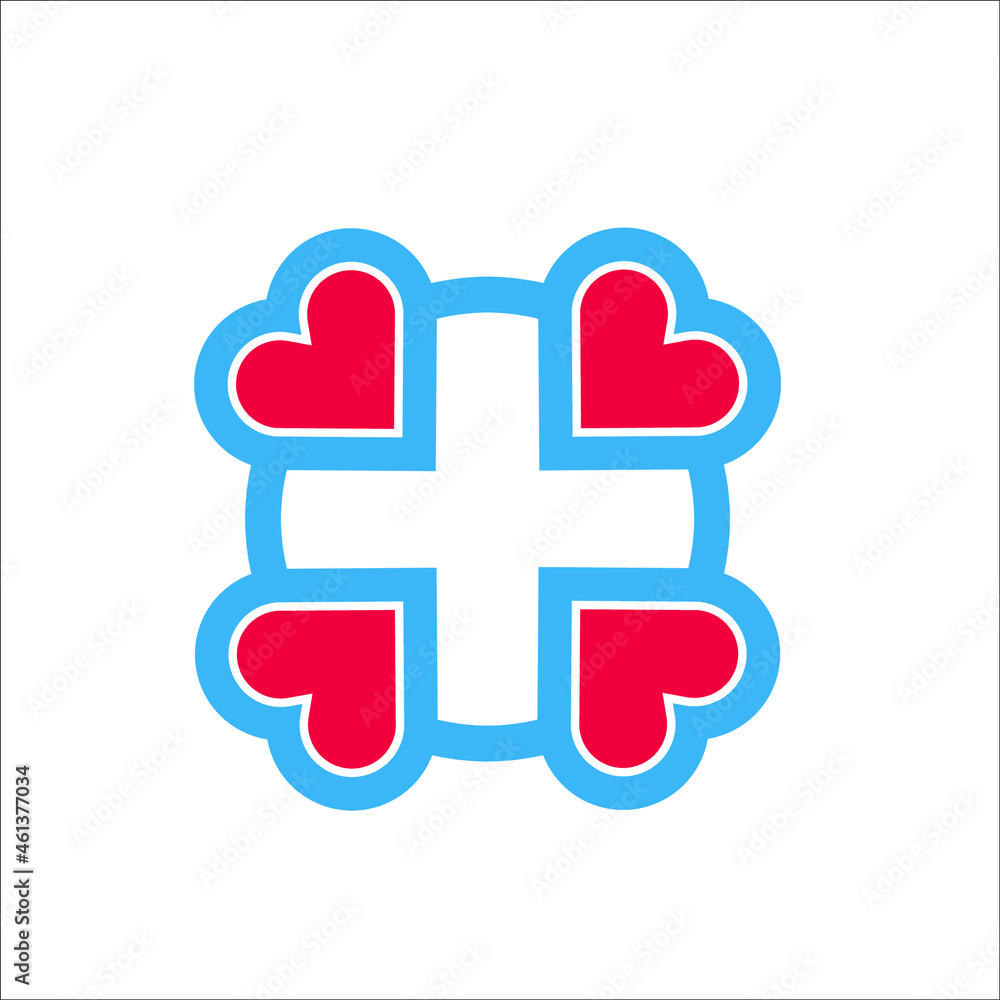heart with a cross heart with a cross
