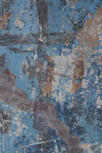 Rustic urban concrete wall with decayed grunge paint effect © Chris