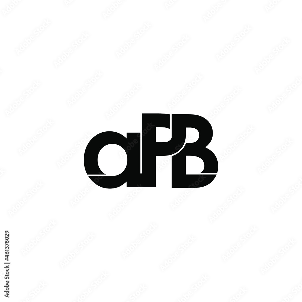 apb initial letter monogram logo design