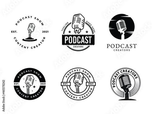 podcast logo design concept
