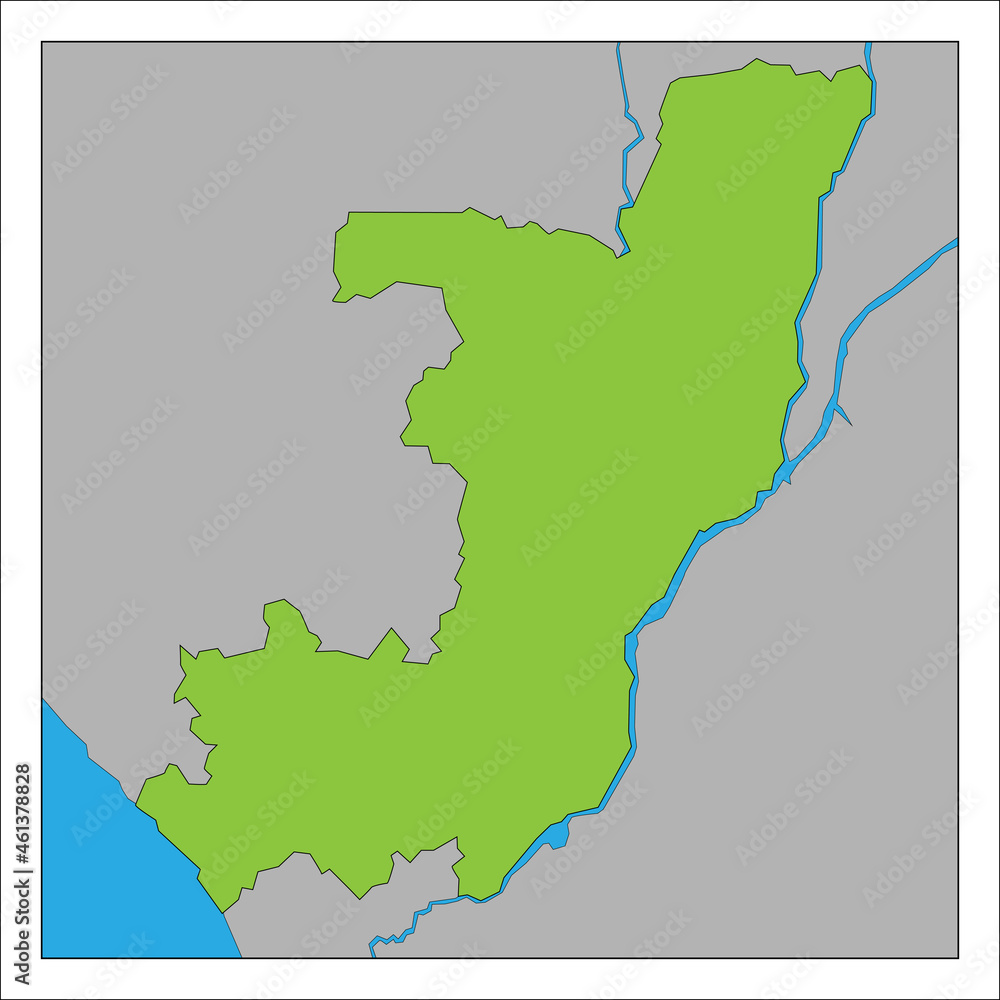 コンゴ共和国の地図です