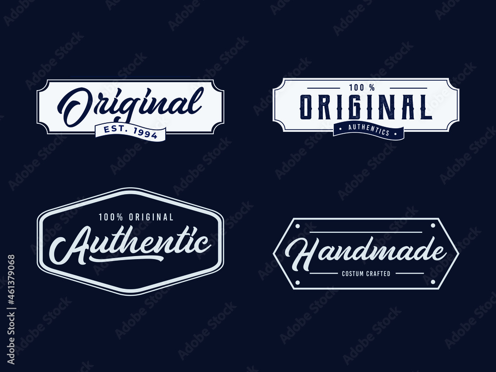 Obraz premium authentic badge label design concept. 