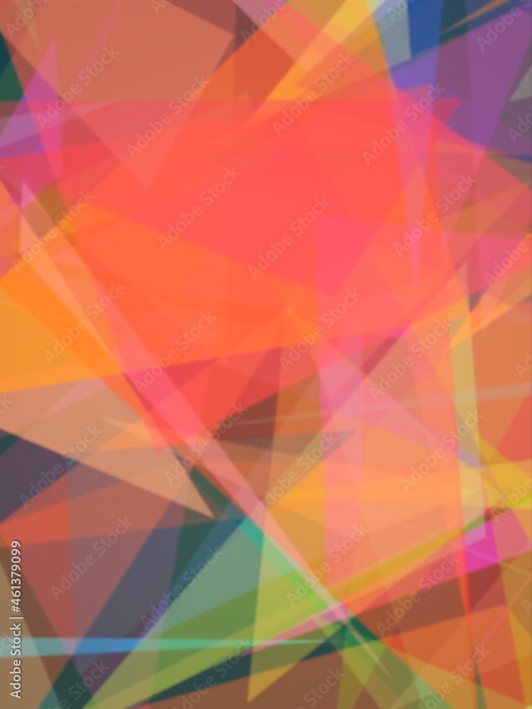 Obraz premium Blurred of polygon abstract rainbow illustrations background art style 