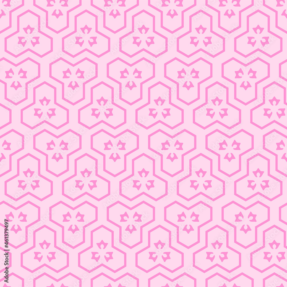 Japanese Triangle Diamond Flower Vector Seamless Pattern Japanese Triangle Diamond Flower Vector Seamless Pattern