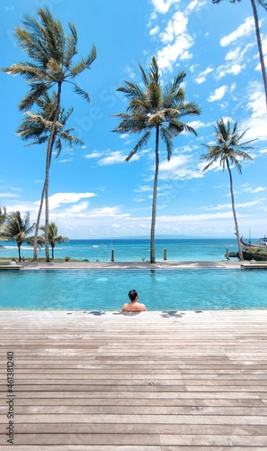 beach with palm trees