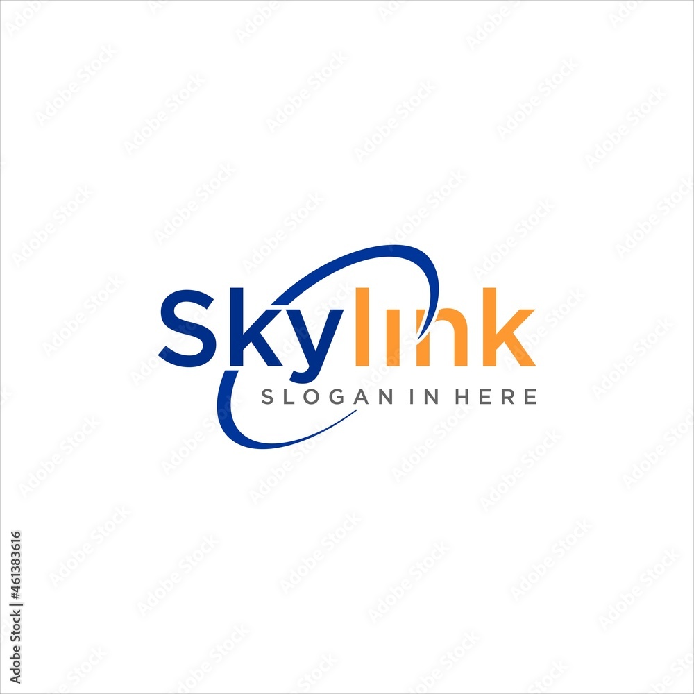 sky link logo, network connect web technology design vector template sky link logo, network connect web technology design vector template