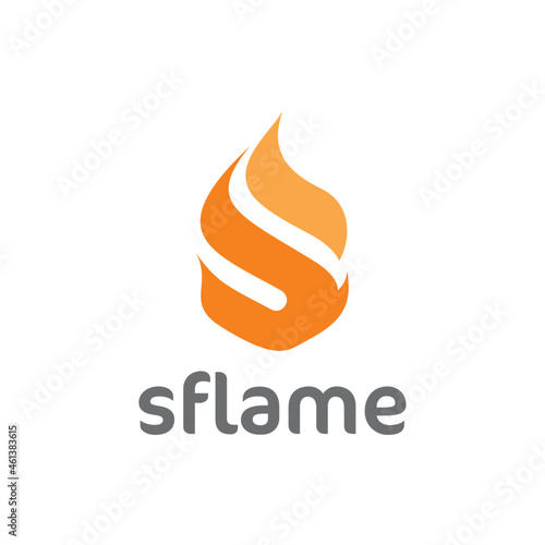 Letter S flame logo template