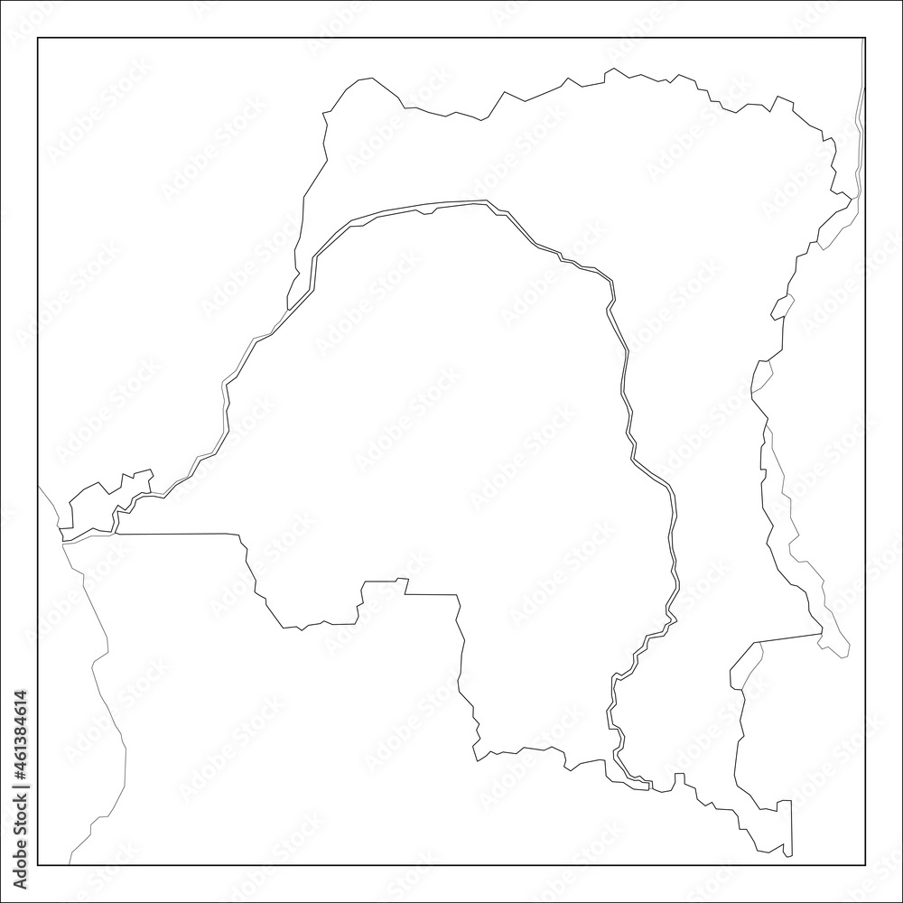 コンゴ民主共和国の地図です