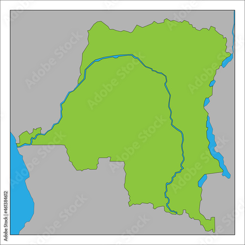 コンゴ民主共和国の地図です