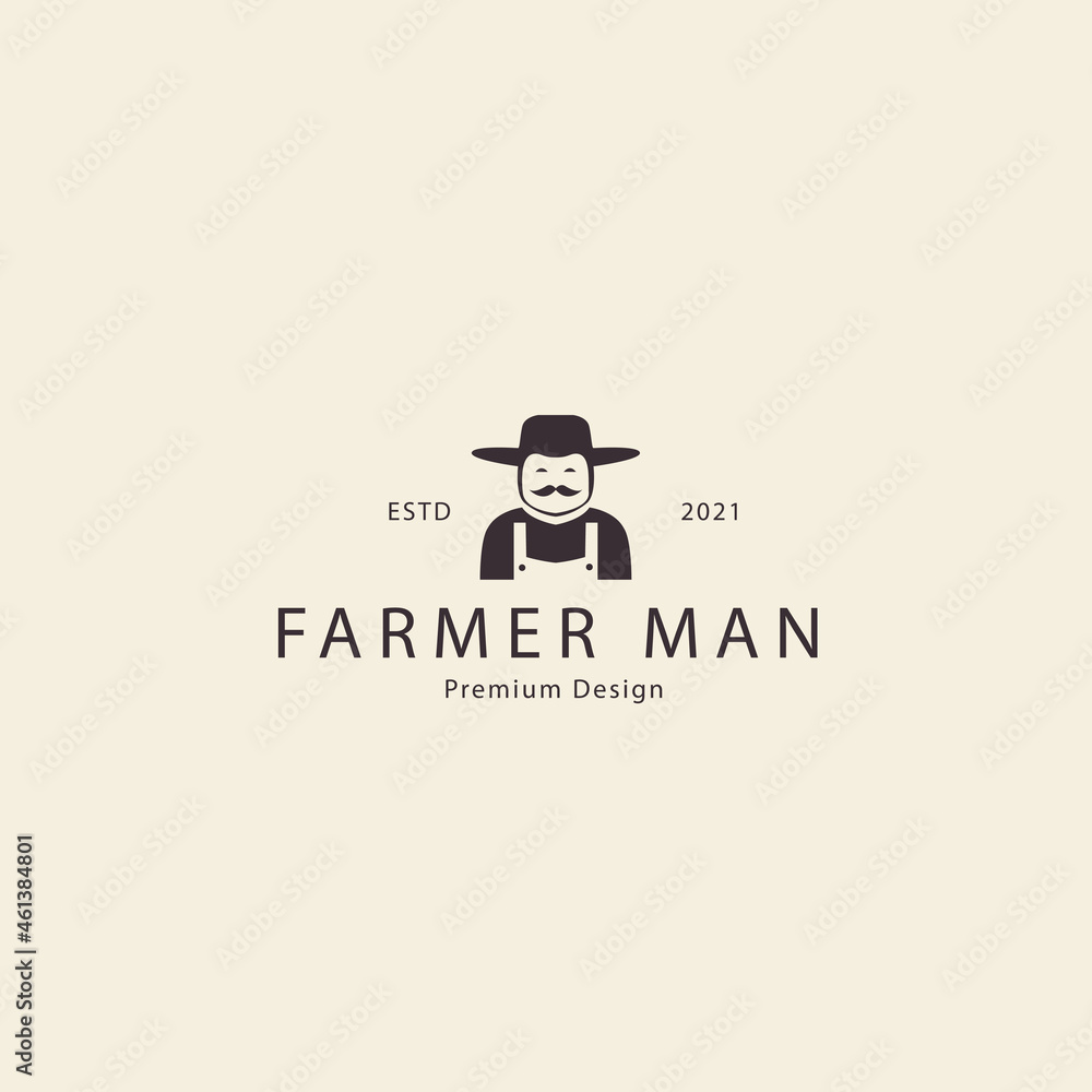 FARMERS  AGRICULTURE  HIPSTER  LOGO  VECTOR  ICON  SYMBOL  ILLUSTRATION  MINIMALIST  DESIGN