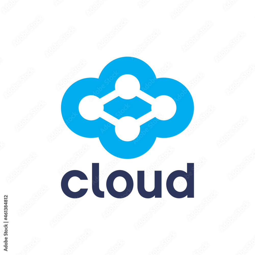 Cloud network connection logo template Cloud network connection logo template