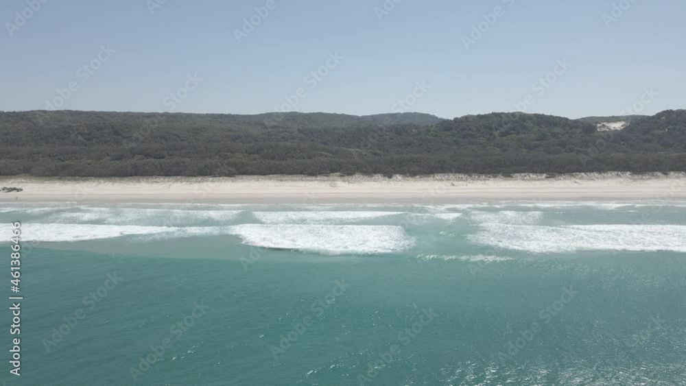 Long And Narrow Seashore Of The Main Beach In Queensland, Australia. aerial Long And Narrow Seashore Of The Main Beach In Queensland, Australia. aerial