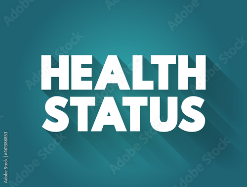 Health Status text quote, concept background