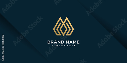 Letter M logo with creative luxury concept Premium Vector part 10