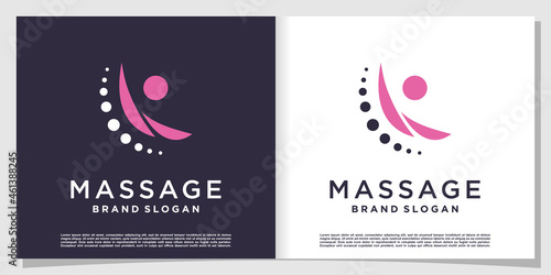 Massage logo with creative element Premium Vector part 3