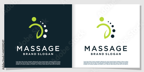 Massage logo with creative element Premium Vector part 6