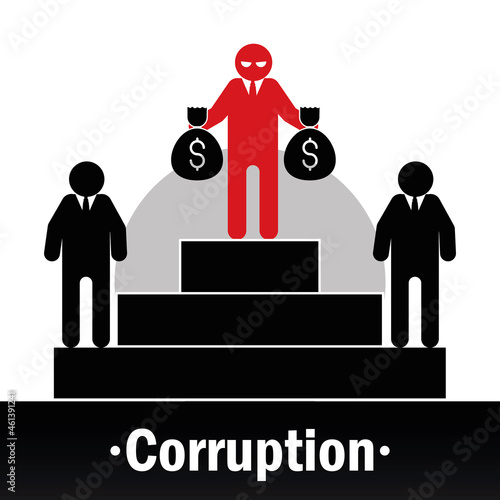corrupt man pictogram