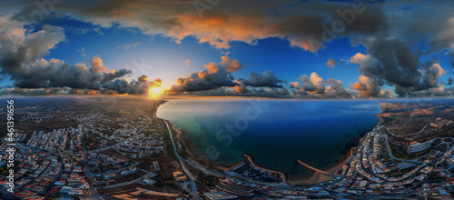 Selinunte Sicily Italy airpano 360° early in the morning photo