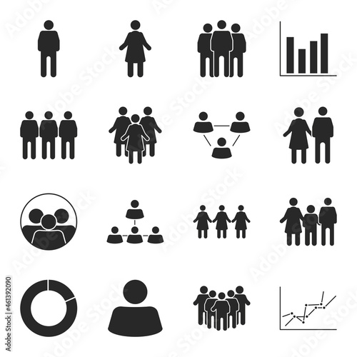 pictogram population and infographic