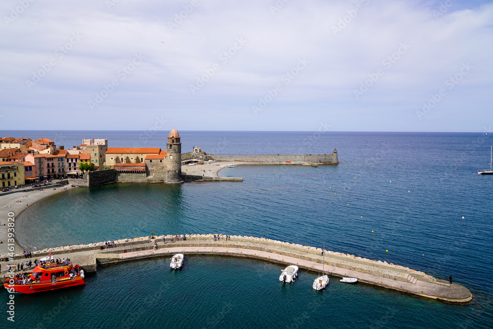 Collioure town by the sea in the south of France