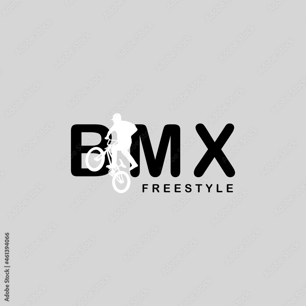 Bmx rider logo vector. BMX logo vector design Stock Vector Adobe Stock