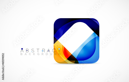 Free Download Minimal background. Abstract square shape with round corners created with wavy forms. Vector Illustration For Wallpaper, Banner, Background, Landing Page - GFXLoad