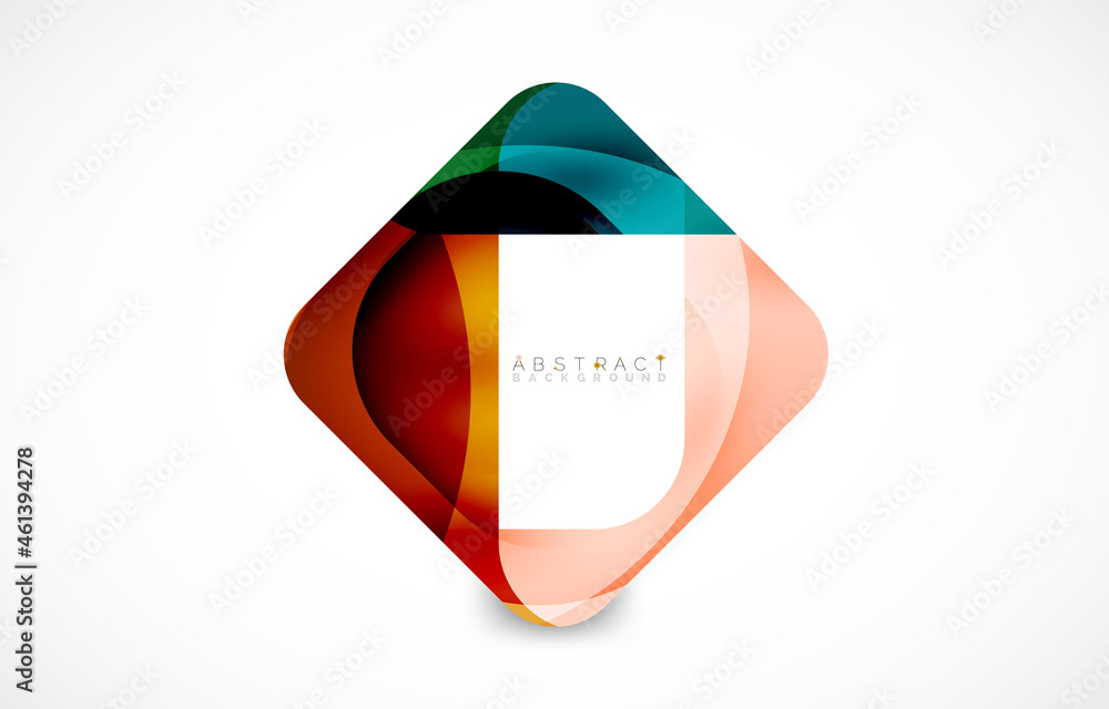 Minimal background. Abstract square shape with round corners created with wavy forms. Vector Illustration For Wallpaper, Banner, Background, Landing Page Minimal background. Abstract square shape with round corners created with wavy forms. Vector Illustration For Wallpaper, Banner, Background, Landing Page