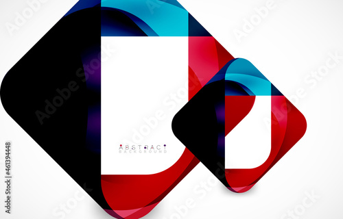 Minimal background. Abstract square shape with round corners created with wavy forms. Vector Illustration For Wallpaper, Banner, Background, Landing Page Free Download Minimal background. Abstract square shape with round corners created with wavy forms. Vector Illustration For Wallpaper, Banner, Background, Landing Page - GFXLoad