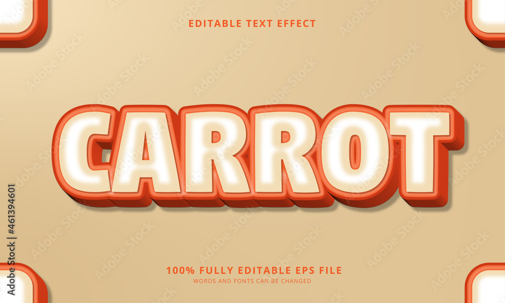 Carrot editable text effect Carrot editable text effect