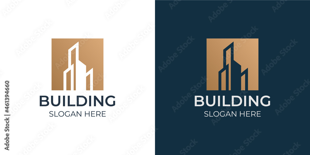 minimalist building design logo set minimalist building design logo set