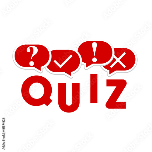 Test quiz logo icon isolated on white background
